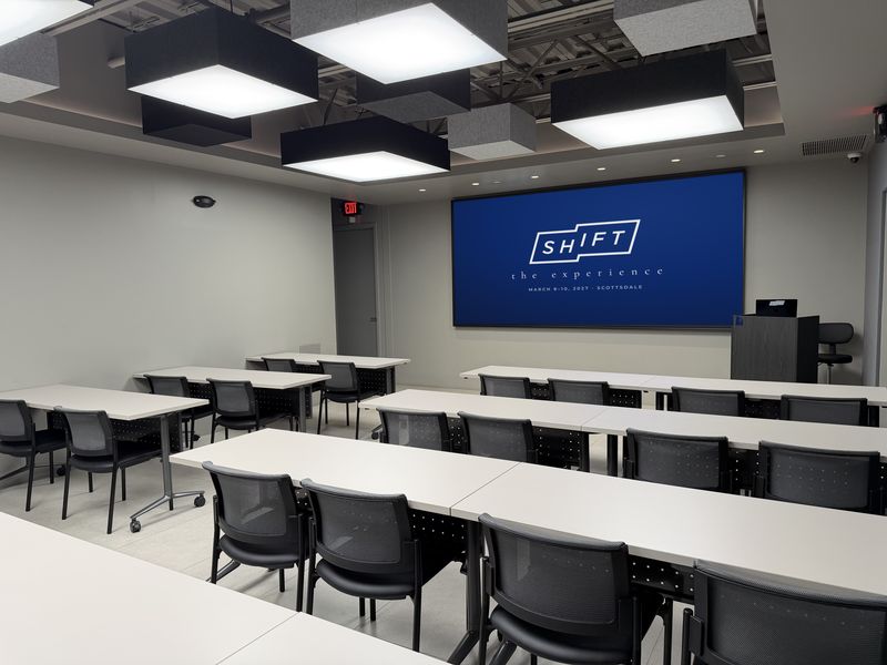 The CYBER training room in Scottsdale, set up for SHIFT: The Experience